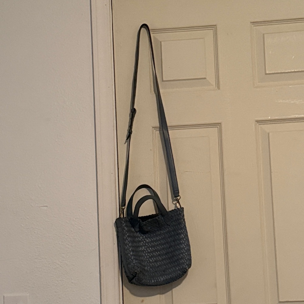 Madewell Woven Crossbody Bag in Dark Gray
